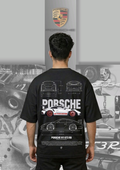 Porsche 911 oversized black tshirt for men