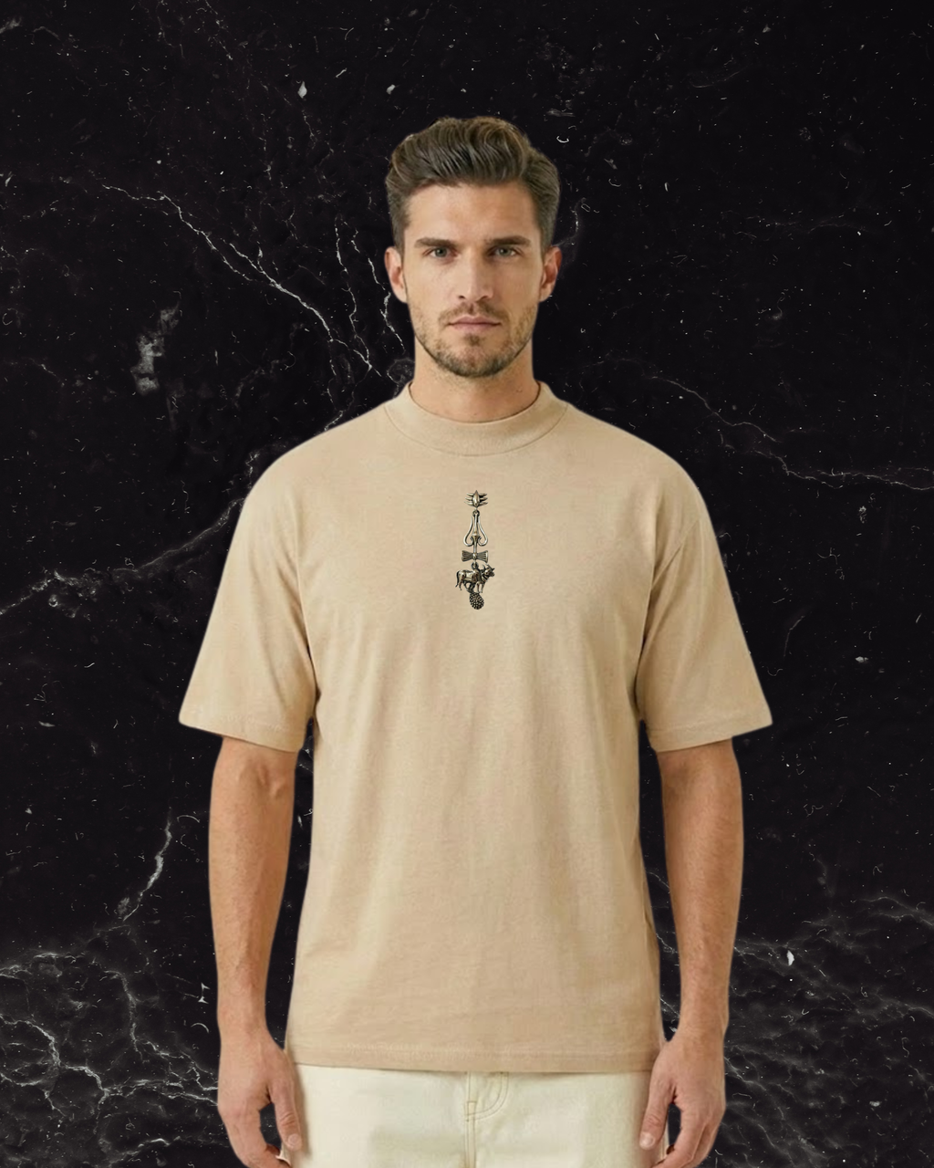 mahesh babu oversized begie tshirt