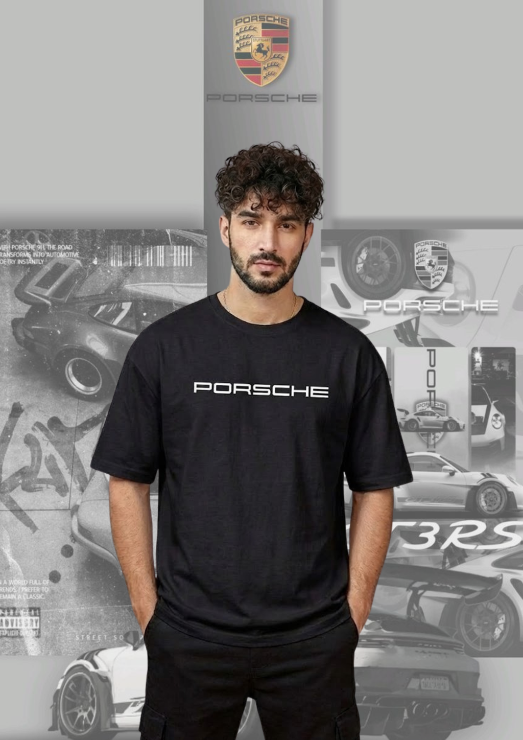 PORSCHE GT3 rs Black oversized