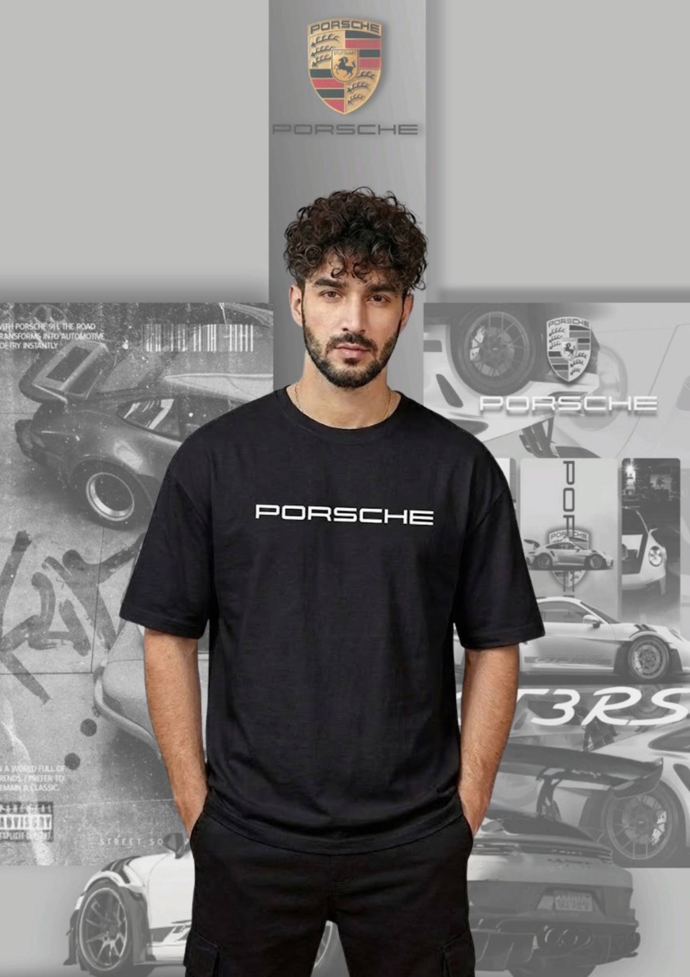 PORSCHE GT3 rs Black oversized