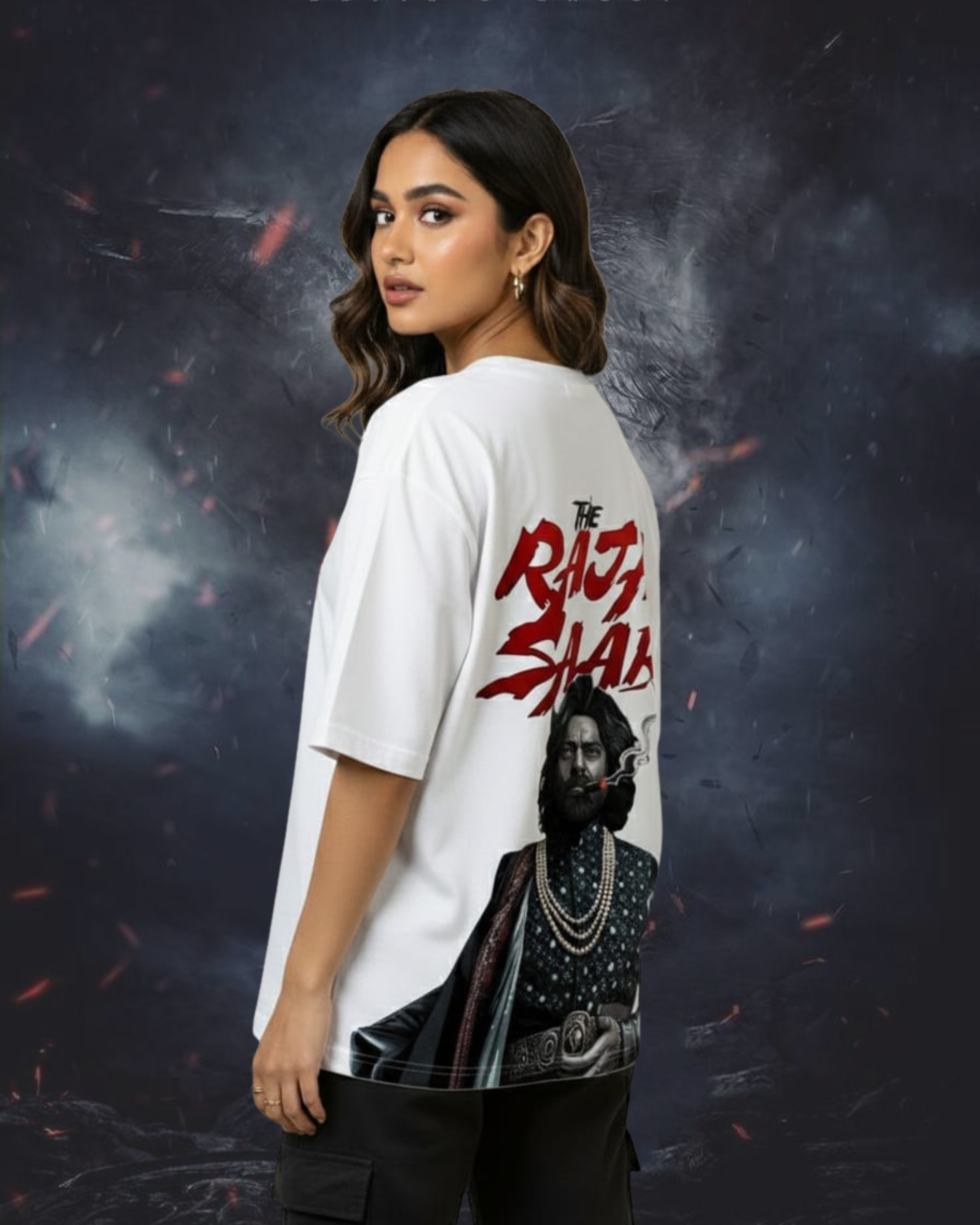 Rajasaab oversized tshirt white